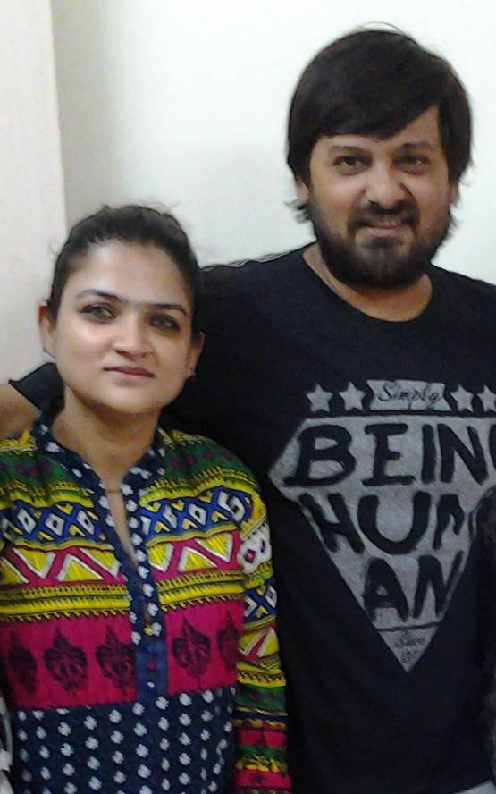 With my cousin Wajid bhai..